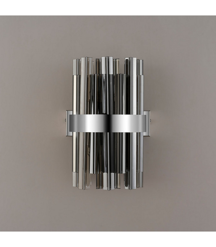 Lysander 4 Light G9 Wall Lamp Polished Nickel Smoke-9