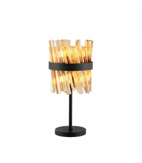 Lysander 6 Light G9 Table Lamp Satin Black Amber-1