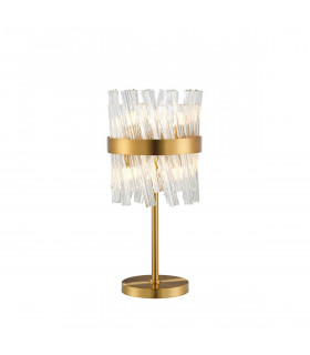 Lysander 6 Light G9 Table Lamp Brass Clear-1