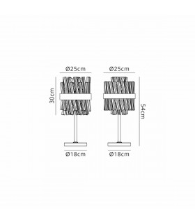 Lysander 6 Light G9 Table Lamp Brass Clear-2