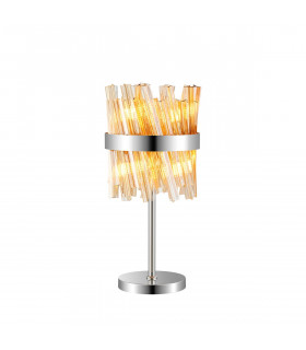 Lysander 6 Light G9 Table Lamp Polished Nickel Amber-1