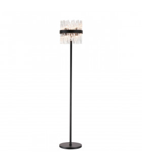 Lysander 8 Light G9 Floor Lamp Satin Black Clear-1