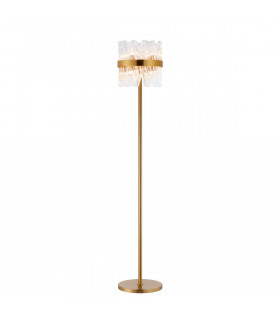 Lysander 8 Light G9 Floor Lamp Brass Clear-1
