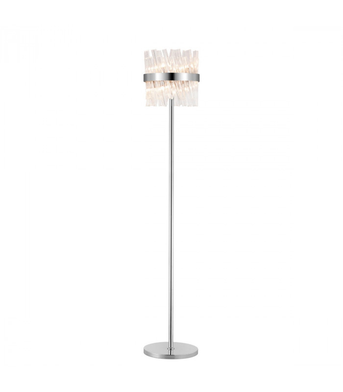 Lysander 8 Light G9 Floor Lamp Polished Nickel Clear-1