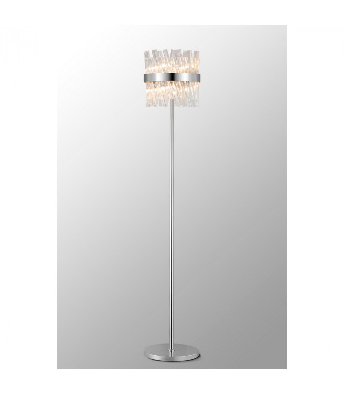 Lysander 8 Light G9 Floor Lamp Polished Nickel Clear-3