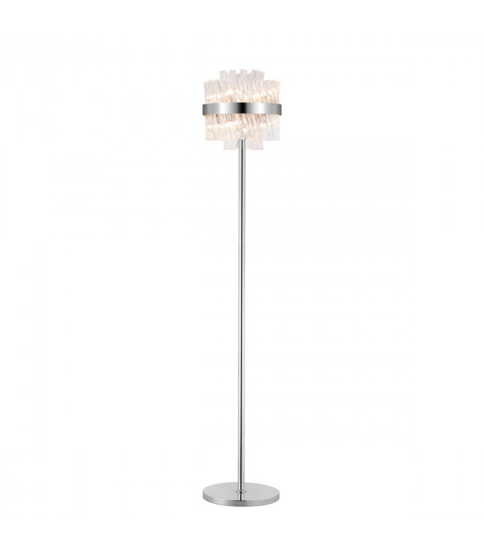 Lysander 8 Light G9 Floor Lamp Polished Nickel Clear-5