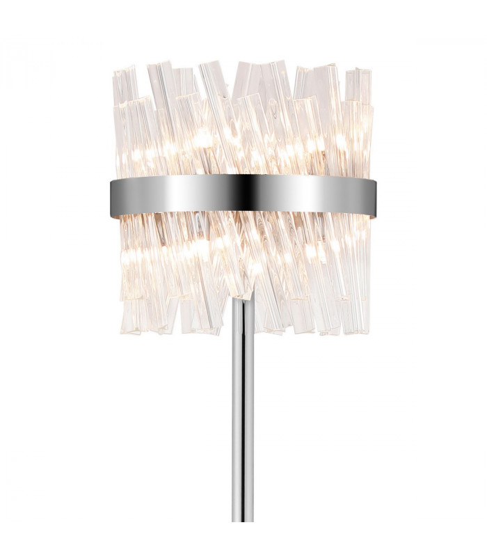 Lysander 8 Light G9 Floor Lamp Polished Nickel Clear-8
