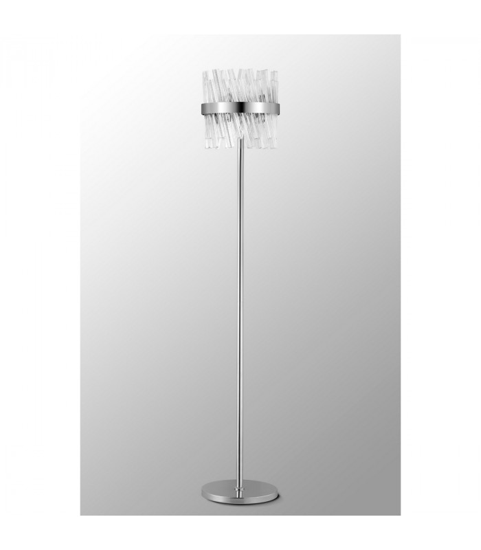 Lysander 8 Light G9 Floor Lamp Polished Nickel Clear-9