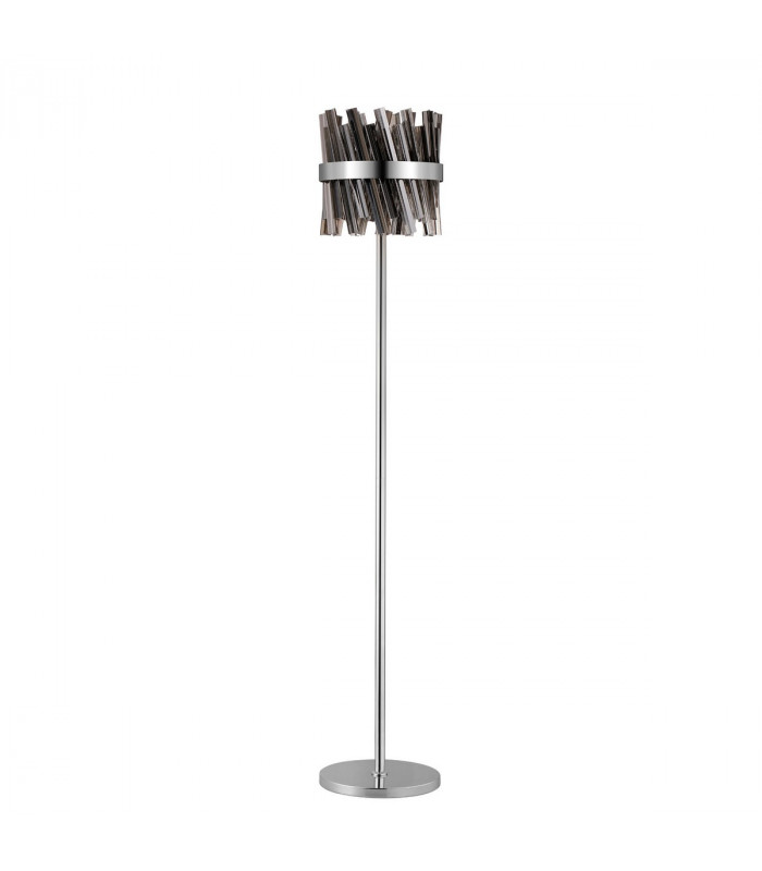 Lysander 8 Light G9 Floor Lamp Polished Nickel Smoke-4
