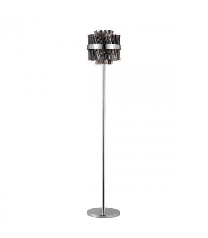 Lysander 8 Light G9 Floor Lamp Polished Nickel Smoke-6