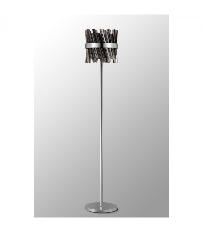 Lysander 8 Light G9 Floor Lamp Polished Nickel Smoke-9