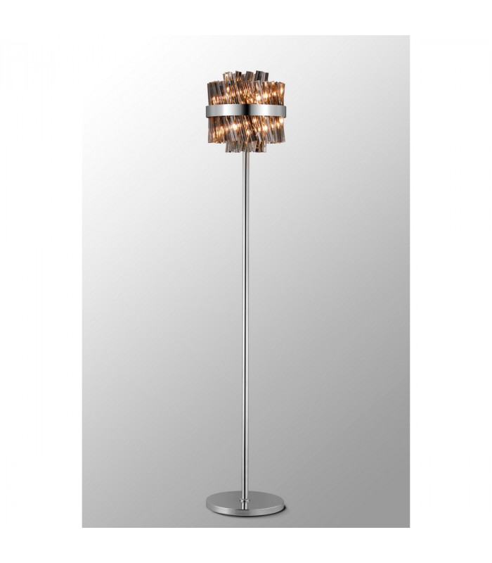 Lysander 8 Light G9 Floor Lamp Polished Nickel Smoke-10