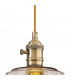 Leyden Switched Ceiling Pendant 1.5m E27 Antique Brass Golden Brown Braided Cable Brown Bowl Glass-6