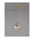 Leyden Switched Ceiling Pendant 1.5m E27 Antique Brass Golden Brown Braided Cable Brown Bowl Glass-8