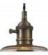 Leyden Switched Ceiling Pendant 1.5m E27 Antique Brass Black Twisted Cable Brown Bowl Glass-6