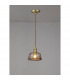 Leyden Switched Ceiling Pendant 1.5m E27 Brass Pale Gold Twisted Cable Brown Bowl Glass-3