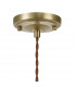 Leyden Switched Ceiling Pendant 1.5m E27 Brass Pale Gold Twisted Cable Brown Bowl Glass-5