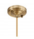 Leyden Switched Ceiling Pendant 1.5m E27 Antique Brass Golden Brown Braided Cable Brown Square Glass-5