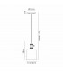 Leyden Switched Ceiling Pendant 1.5m E27 Antique Brass Black Twisted Cable Brown Square Glass-2