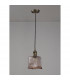 Leyden Switched Ceiling Pendant 1.5m E27 Antique Brass Black Twisted Cable Brown Square Glass-8