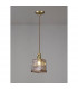 Leyden Switched Ceiling Pendant 1.5m E27 Brass Pale Gold Twisted Cable Brown Square Glass-3