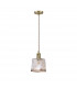 Leyden Switched Ceiling Pendant 1.5m E27 Brass Pale Gold Twisted Cable Brown Square Glass-4