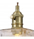 Leyden Switched Ceiling Pendant 1.5m E27 Brass Pale Gold Twisted Cable Brown Square Glass-6