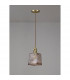 Leyden Switched Ceiling Pendant 1.5m E27 Brass Pale Gold Twisted Cable Brown Square Glass-8