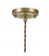 Leyden Switched Ceiling Pendant 1.5m E27 Brass Pale Gold Twisted Cable Brown Flower Glass-5