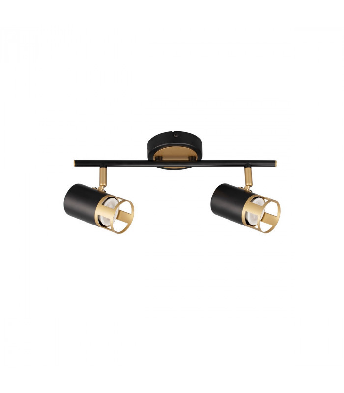 Phelps 2 Light Linear Bar SpotFitting GU10 Black Painted Gold-4
