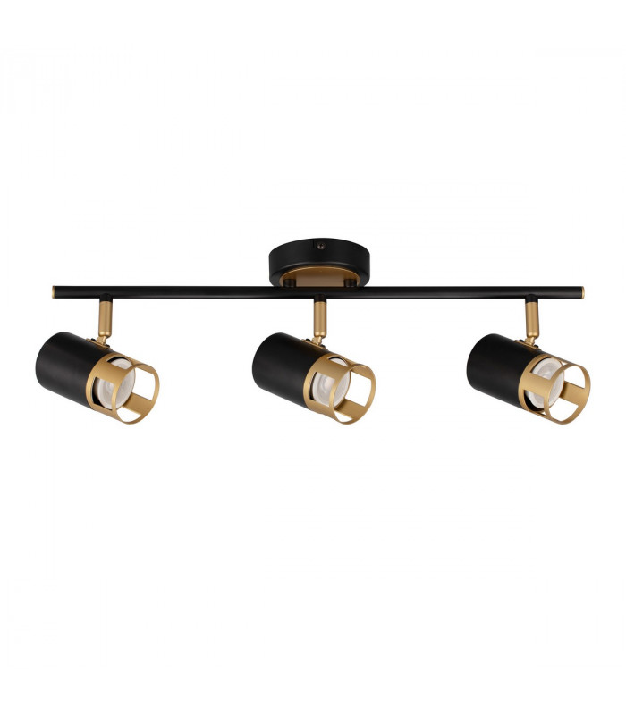Phelps 3 Light Linear Bar SpotFitting GU10 Black Painted Gold-4