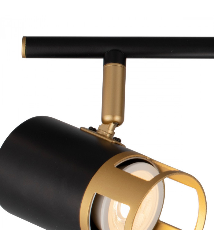 Phelps 3 Light Linear Bar SpotFitting GU10 Black Painted Gold-6