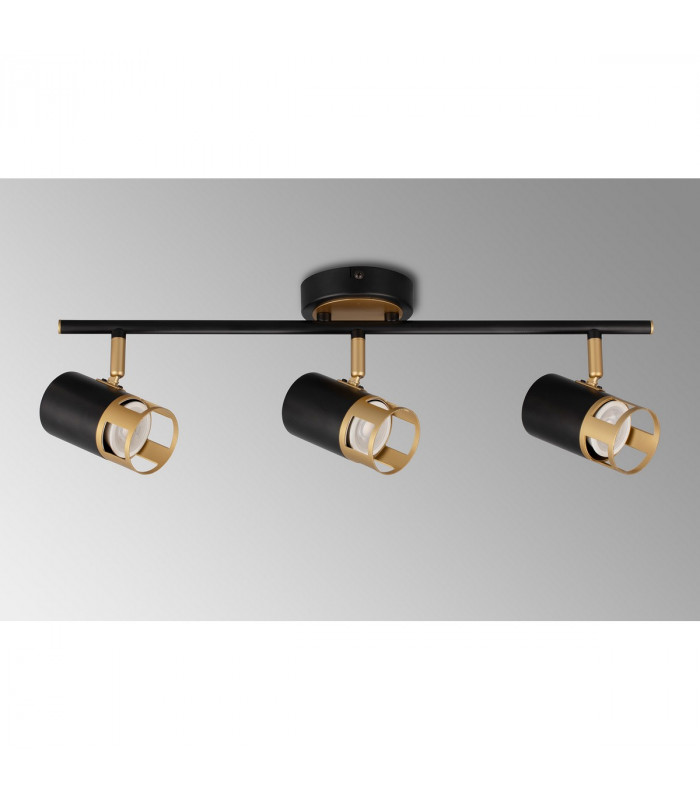 Phelps 3 Light Linear Bar SpotFitting GU10 Black Painted Gold-8