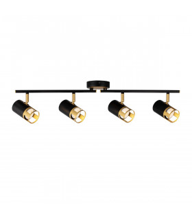 Phelps 4 Light Linear Bar SpotFitting GU10 Black Painted Gold-1