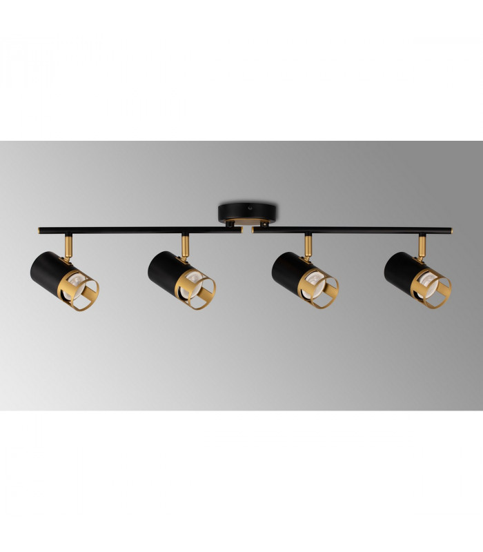 Phelps 4 Light Linear Bar SpotFitting GU10 Black Painted Gold-8