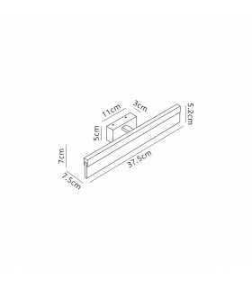Victor Wall Lamp.8W LED 3000K 600lm IP44 Polished Chrome-2
