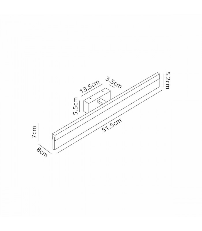 Victor Wall Lamp 12W LED 3000K 1000lm IP44 Polished Chrome-2