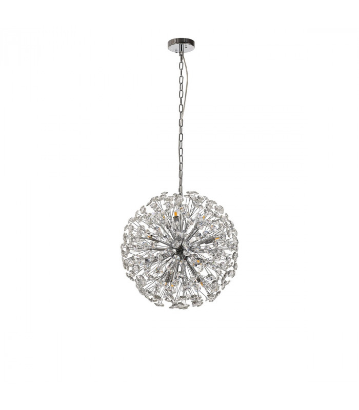 Salisbury Ceiling Pendant 50cm Sphere 12 Light G9 Polished Chrome Crystal-4