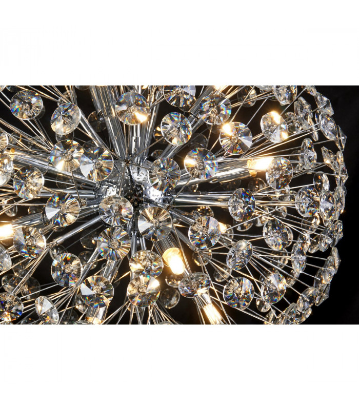Salisbury Ceiling Pendant 50cm Sphere 12 Light G9 Polished Chrome Crystal-10
