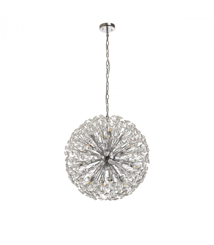 Salisbury Ceiling Pendant 60cm Sphere 16 Light G9 Polished Chrome Crystal-4