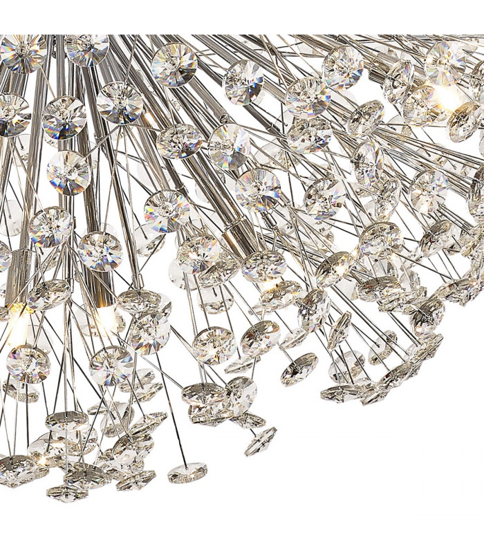 Salisbury Ceiling Pendant 80cm Sphere 24 Light G9 Polished Chrome Crystal-8