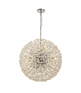 Salisbury Ceiling Pendant 1m Sphere 48 Light G9 Polished Chrome Crystal-1