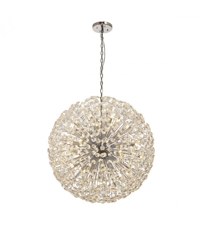 Salisbury Ceiling Pendant 1m Sphere 48 Light G9 Polished Chrome Crystal-1