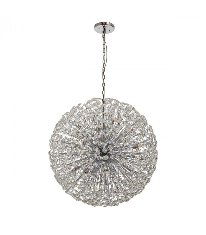 Salisbury Ceiling Pendant 1m Sphere 48 Light G9 Polished Chrome Crystal-4