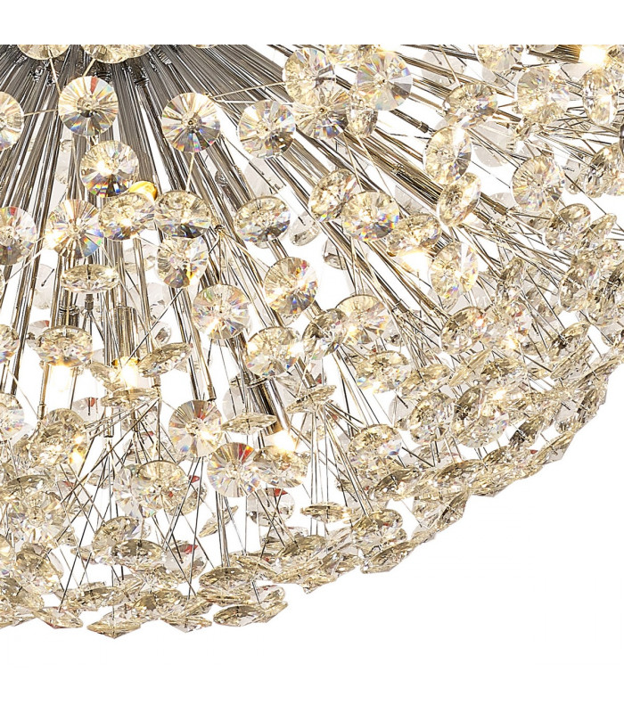 Salisbury Ceiling Pendant 1m Sphere 48 Light G9 Polished Chrome Crystal-8