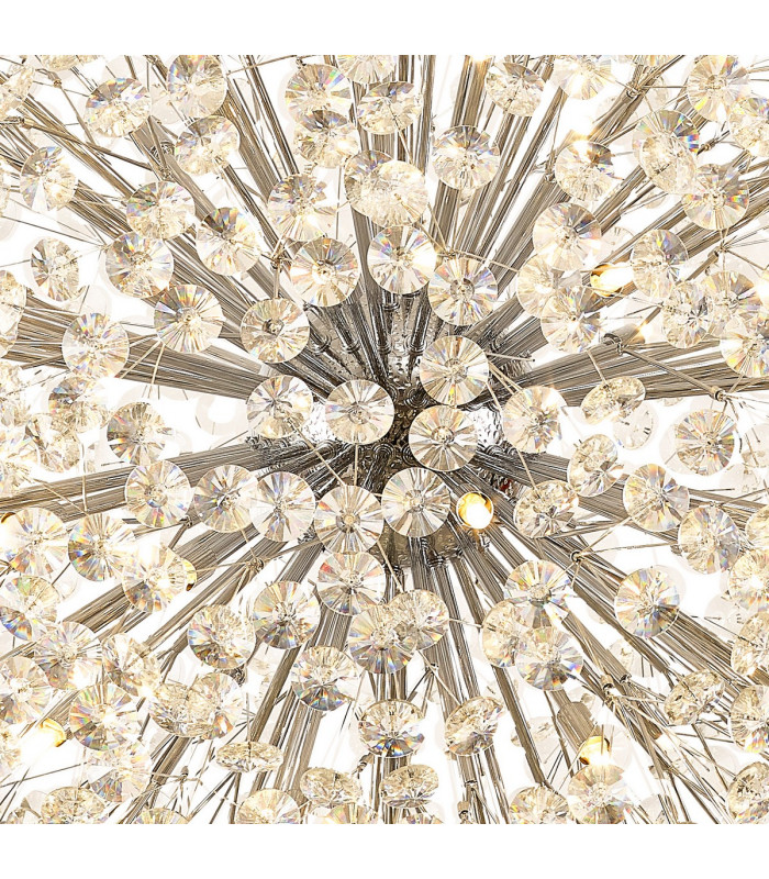 Salisbury Ceiling Pendant 1.2m Sphere 64 Light G9 Polished Chrome Crystal-7