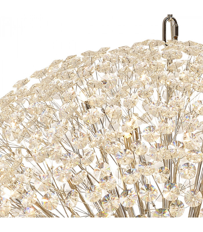 Salisbury Ceiling Pendant 1.5m Sphere 84 Light G9 Polished Chrome Crystal-6