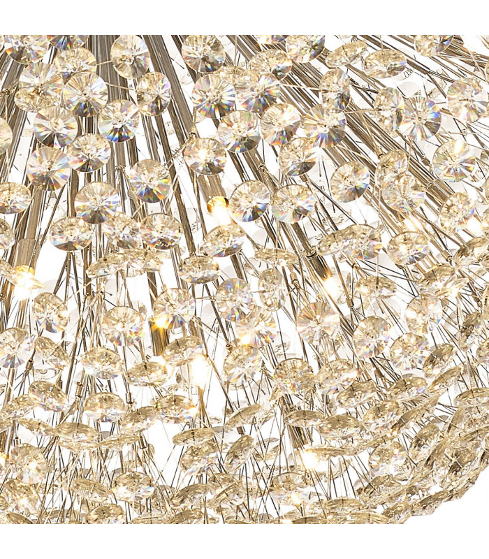 Salisbury Ceiling Pendant 1.5m Sphere 84 Light G9 Polished Chrome Crystal-8