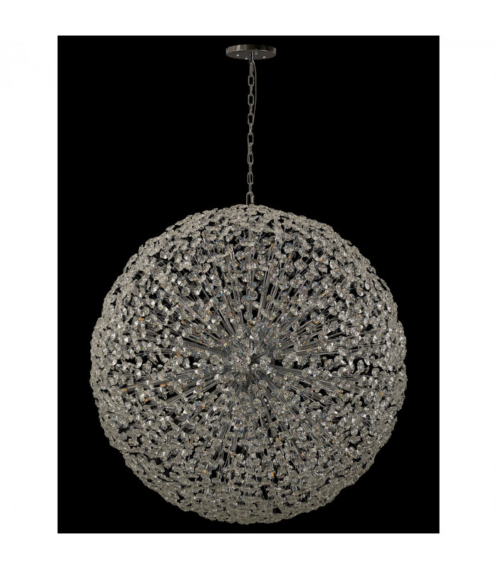 Salisbury Ceiling Pendant 1.5m Sphere 84 Light G9 Polished Chrome Crystal-9