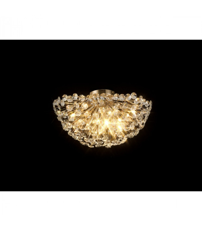 Salisbury Ceiling Lamp 50cm 11 Light G9 French Gold Crystal-3